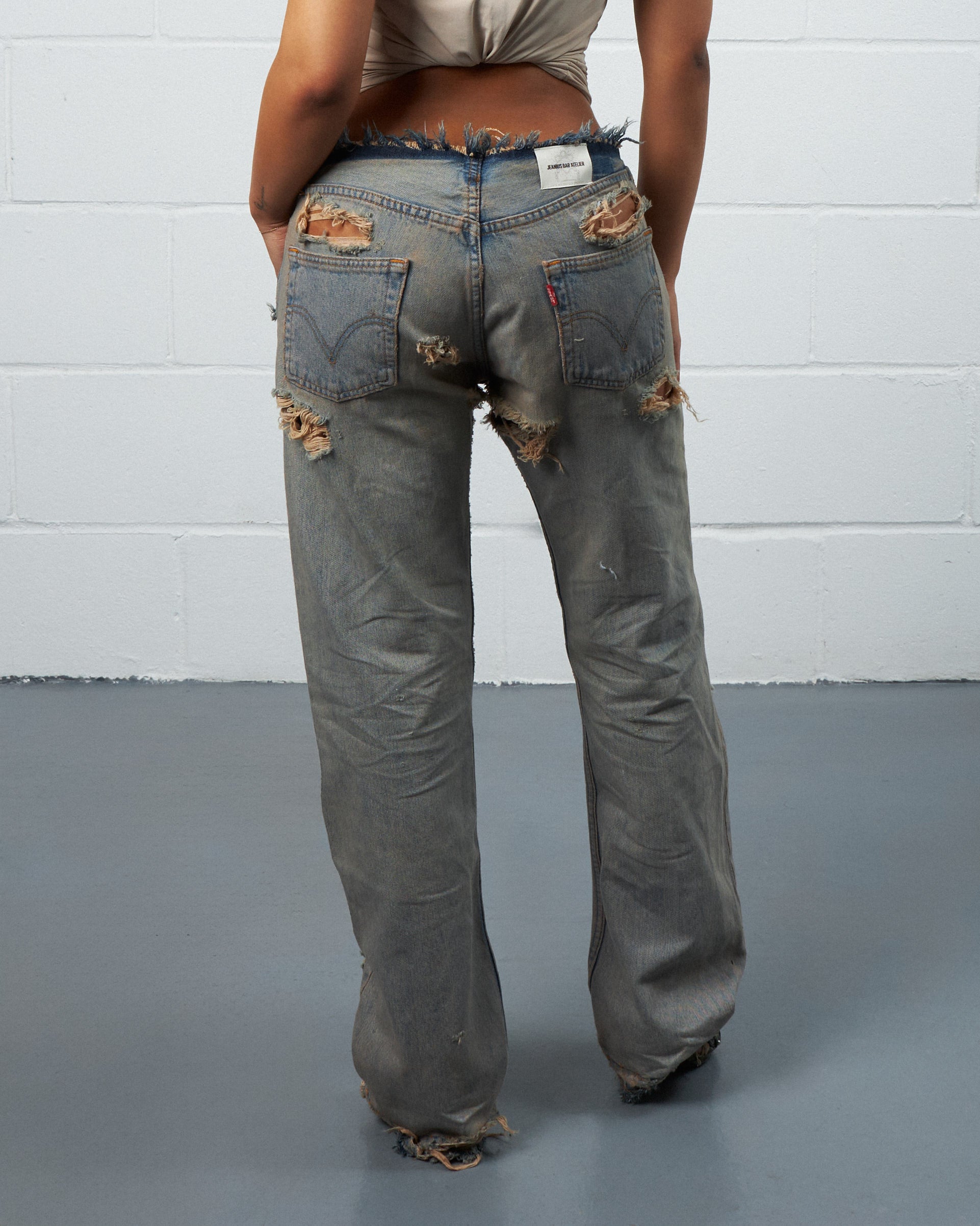 SANDWASH NO-WAIST TRASHER DENIM